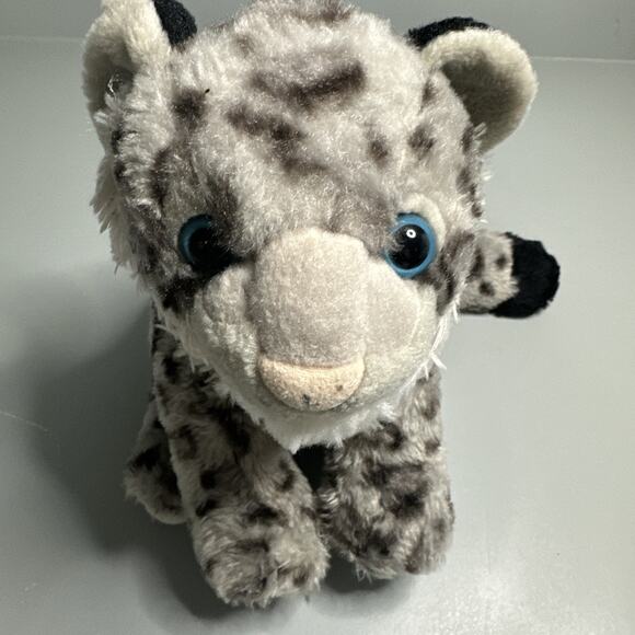 Wild Republic Plush Toy Snow Leopard Grey White Black Stuffed Animal 12” - Picture 10 of 11